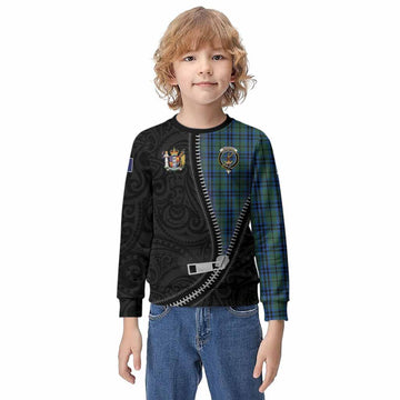 Marshall Tartan Kid Knitted Sweatshirt New Zealand Pattern Unique Zipper Stylized