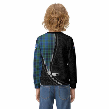 Marshall Tartan Kid Knitted Sweatshirt New Zealand Pattern Unique Zipper Stylized