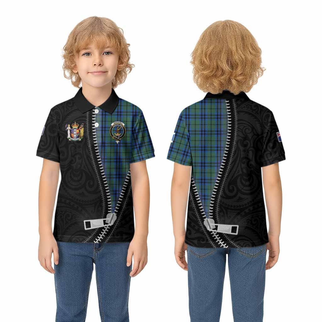 Marshall Tartan Kid Polo Shirt New Zealand Pattern Unique Zipper Stylized