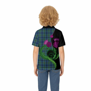 Marshall Tartan Kid Polo Shirt Traditional Scottish Thistle
