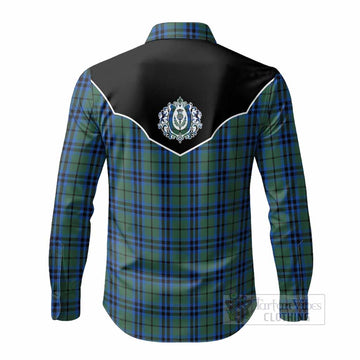 Marshall Tartan Long Sleeve Button Shirts Horseshoe Ornament - Tartan Vibes Clothing