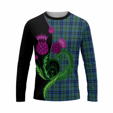 Marshall Tartan Long Sleeve T-Shirt Traditional Scottish Thistle