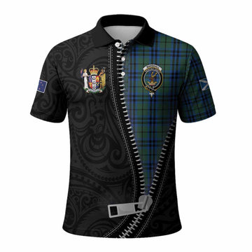 Marshall Tartan Polo Shirt New Zealand Pattern Unique Zipper Stylized