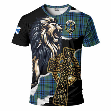 Marshall Tartan Scottish T-Shirt Lion Celtic Heritage