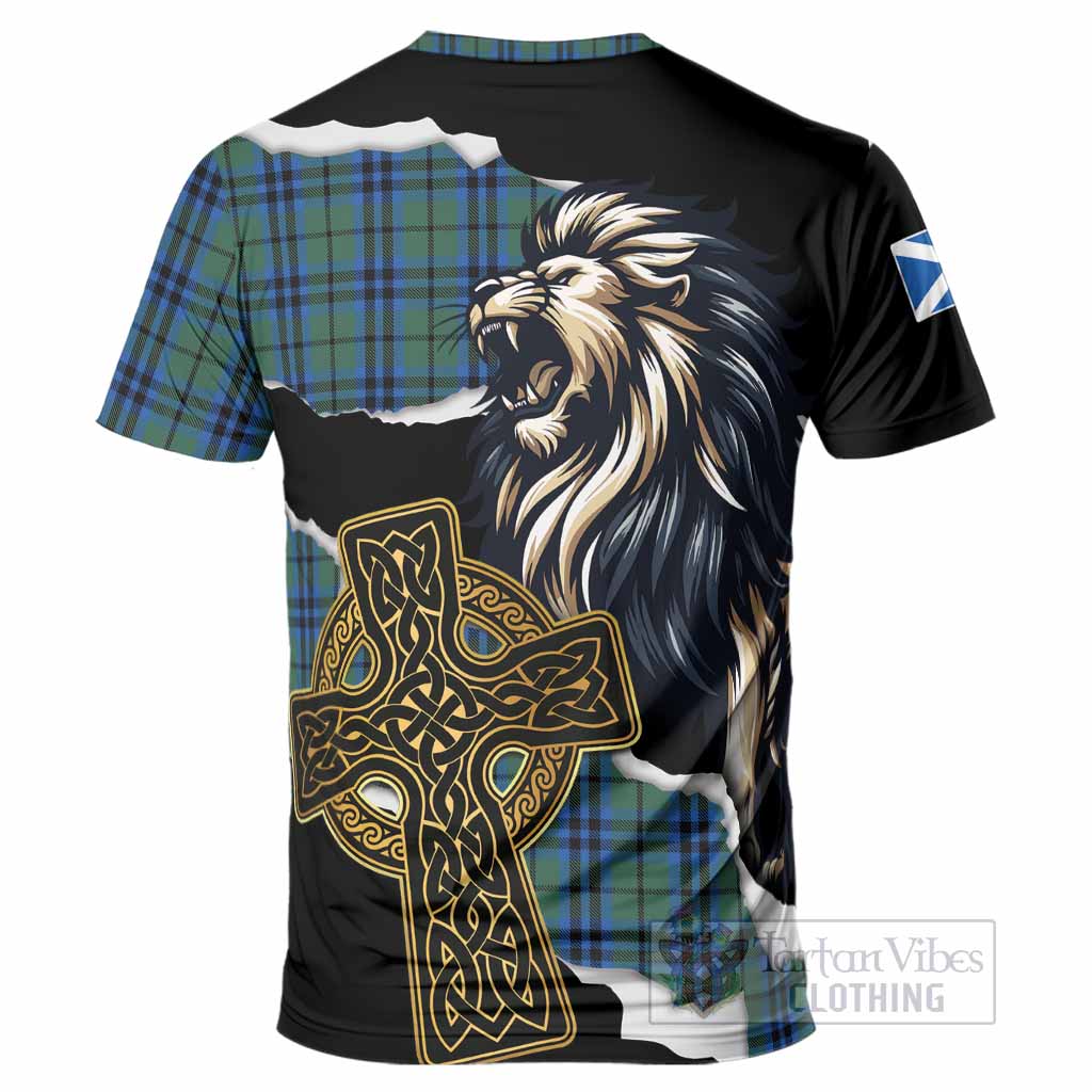 Marshall Tartan Scottish T-Shirt Lion Celtic Heritage