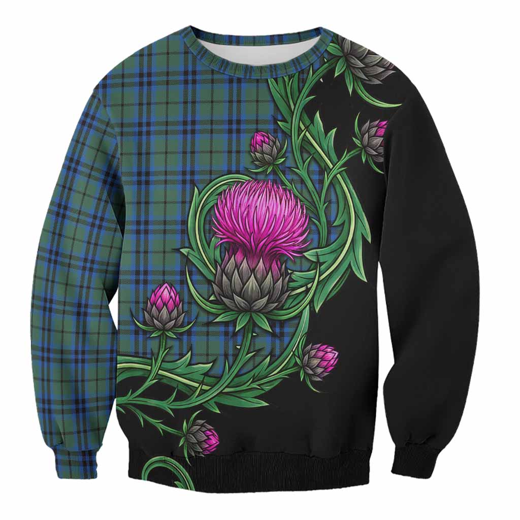 Marshall Tartan Sweatshirt Resilient Scottish Thistle Unisex - Tartan Vibes Clothing