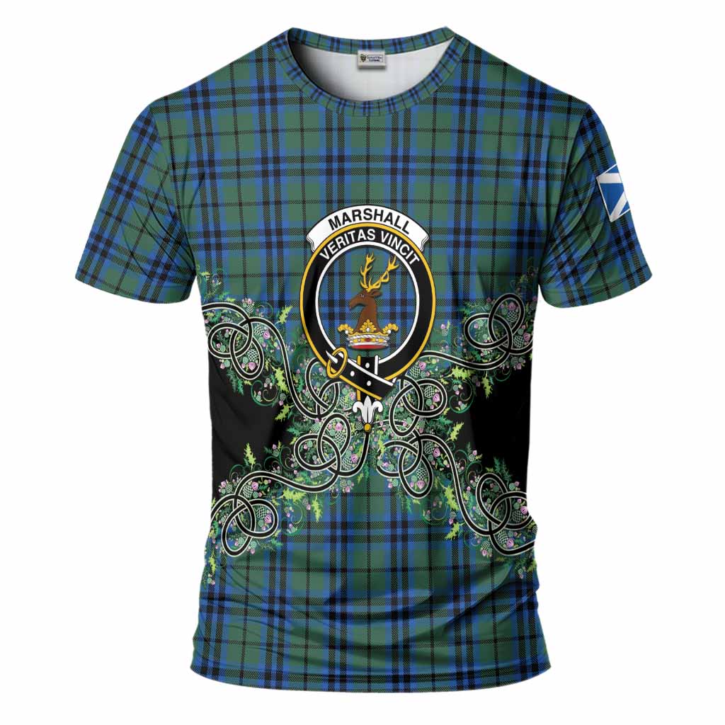 Marshall Tartan T-Shirt Thistle Scottish Spirit