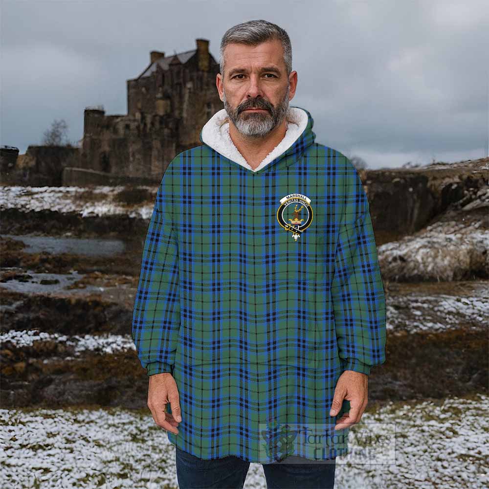 Marshall Tartan Wearable Blanket with Family Crest - Tartan Vibes Clothing