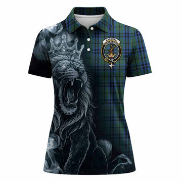 Marshall Tartan Women Polo Shirt Roaring Lion Heritage