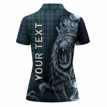 Marshall Tartan Women Polo Shirt Roaring Lion Heritage