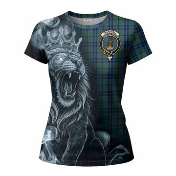 Marshall Tartan Women T shirt Roaring Lion Heritage