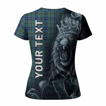 Marshall Tartan Women T shirt Roaring Lion Heritage
