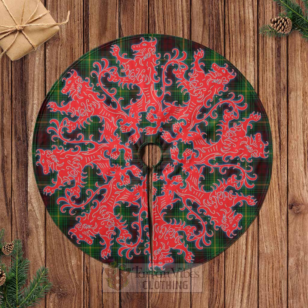Martin Tartan Christmas Tree Skirt Lion Rampant Style Casual Tree Skirts - Tartan Vibes Clothing
