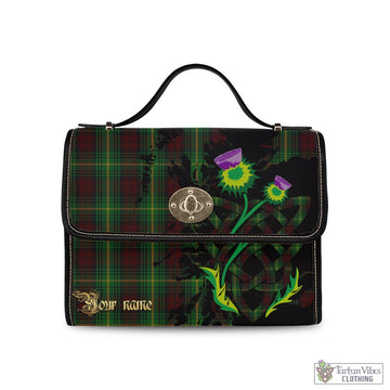 Tartan Vibes Clothing Martin Tartan Waterproof Canvas Bag with Scotland Map and Thistle Celtic Accents