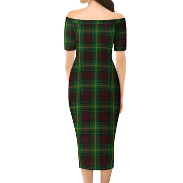 Martin Tartan Off Shoulder Lady Dress - Tartan Vibes Clothing