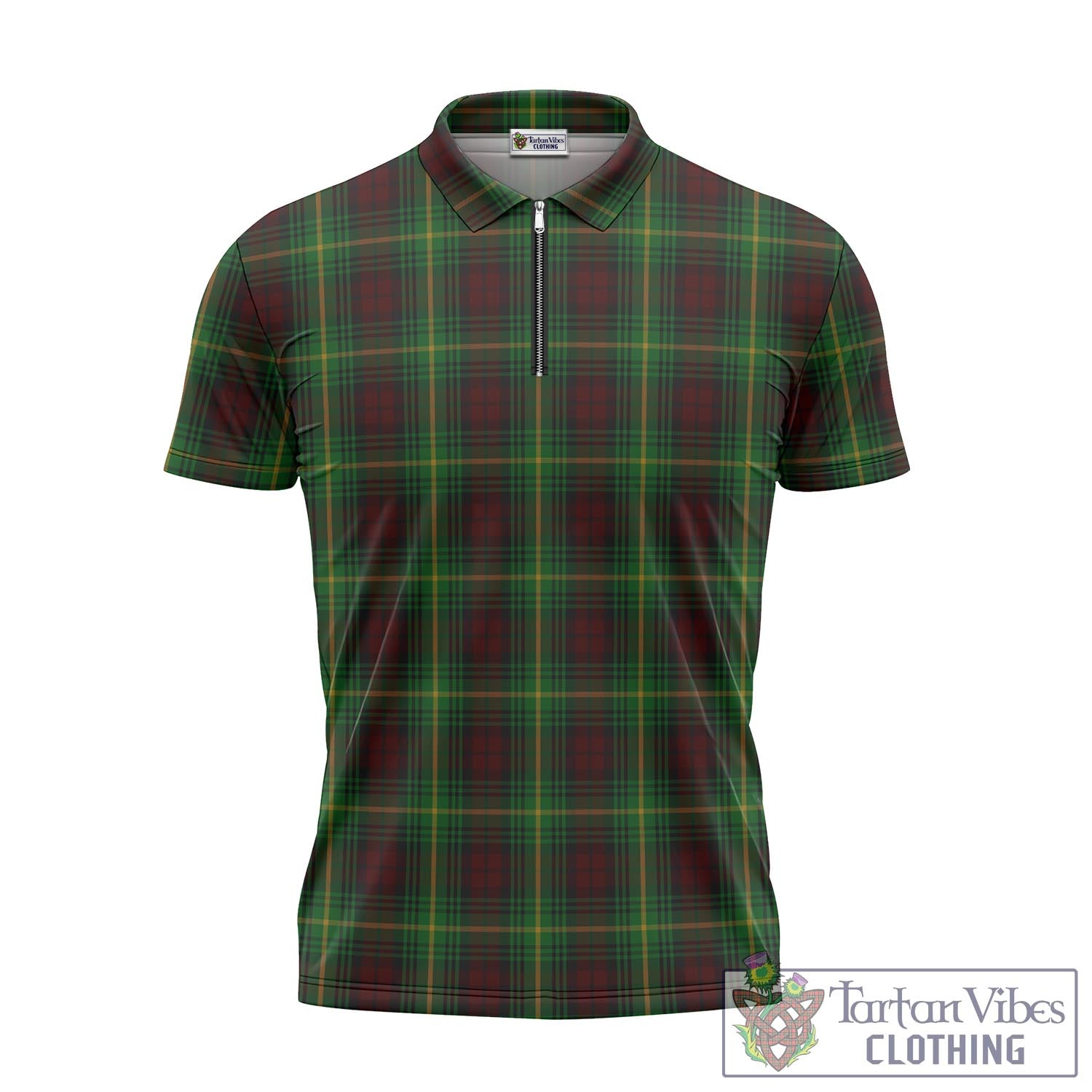 Martin Tartan Zipper Polo Shirt - Tartan Vibes Clothing
