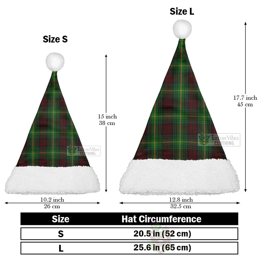 Martin Tartan Christmas Santa Hats Christmas Hat L 25.6in (65cm) - Tartan Vibes Clothing