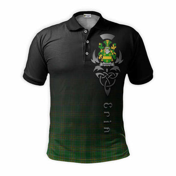 Tartan Vibes Clothing Marward Irish Clan Polo Shirt with Coat of Arms Erin Go Bragh Celtic Inspired