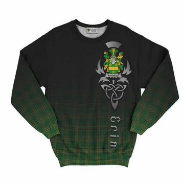 Tartan Vibes Clothing Marward Irish Clan Sweatshirt with Coat of Arms Erin Go Bragh Celtic Inspired