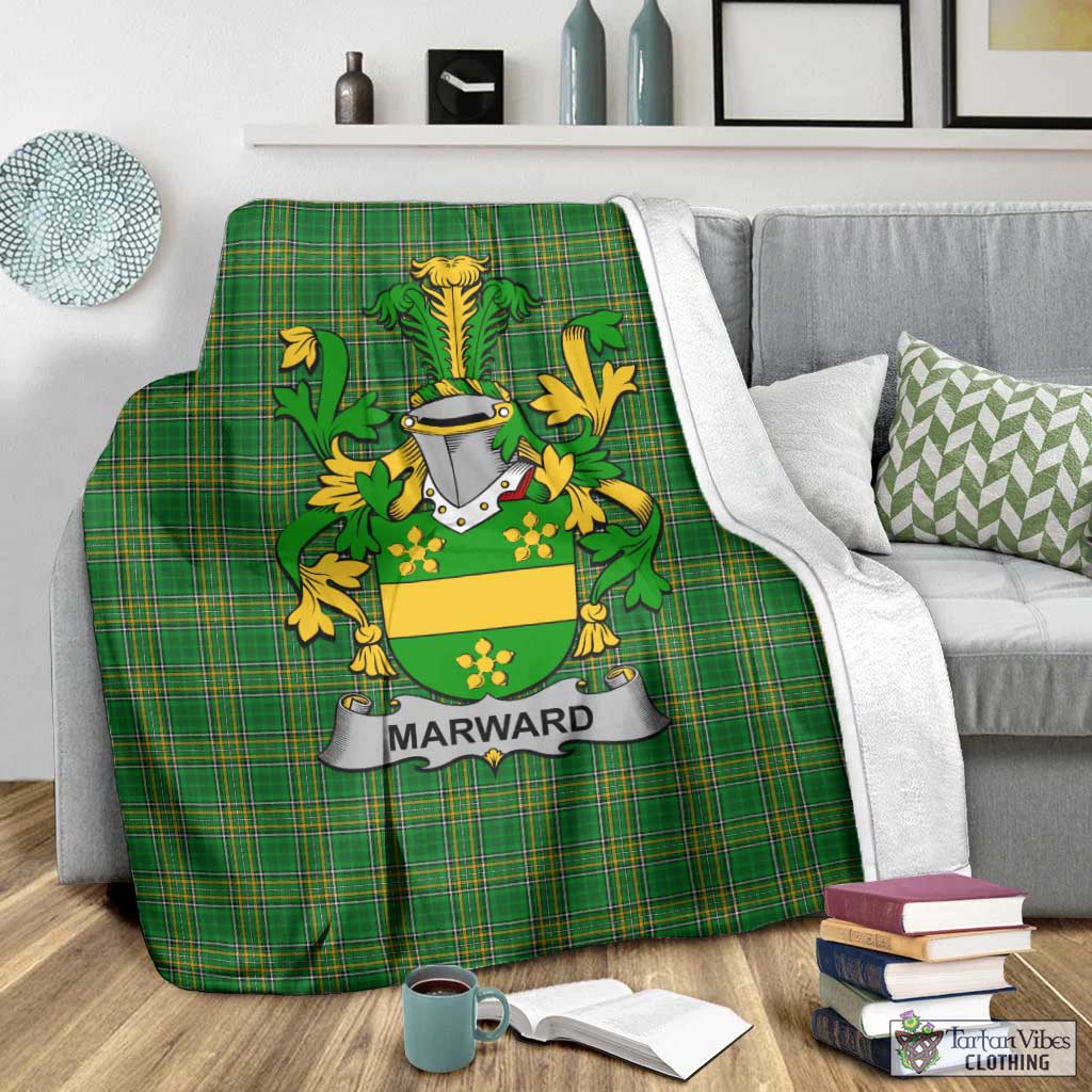 Marward Irish Clan Tartan Blanket with Coat of Arms - Tartan Vibes Clothing