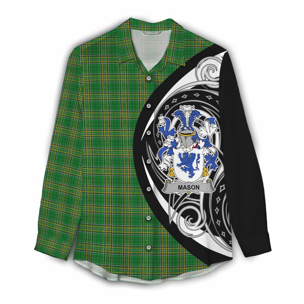 Mason Irish Clan Women's Casual Shirt Celtic Circle Style Female - Tartan Vibes Clothing