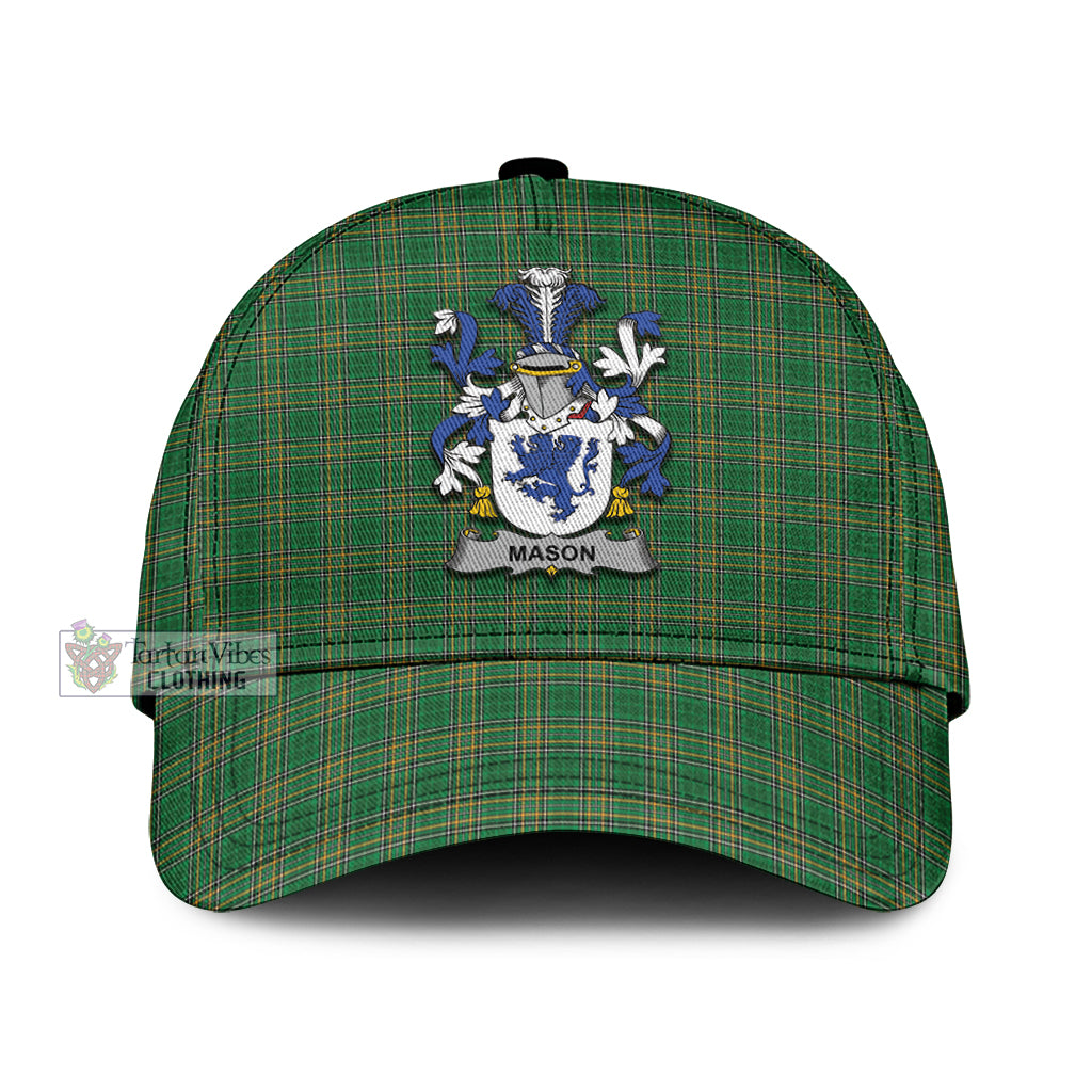 Mason Coat of Arms with Irish National Tartan Classic Baseball Cap Classic Cap Universal Fit - Tartan Vibes Clothing