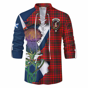 Tartan Vibes Clothing Matheson Tartan Family Crest Ghillie Kilt Shirt Scottish Thistle Celtic Inspired