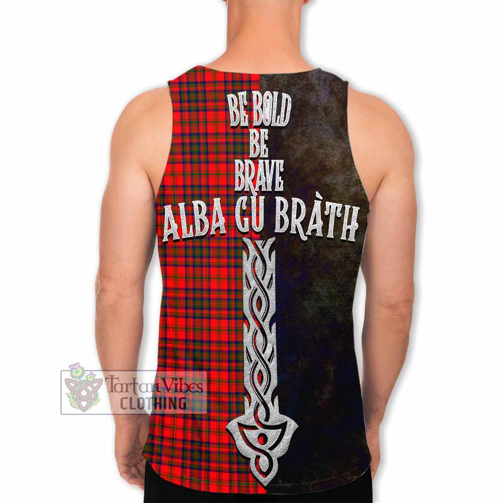 Tartan Vibes Clothing Matheson Tartan Family Crest Men's Tank Top Alba Gu Brath Be Brave Lion Ancient Style