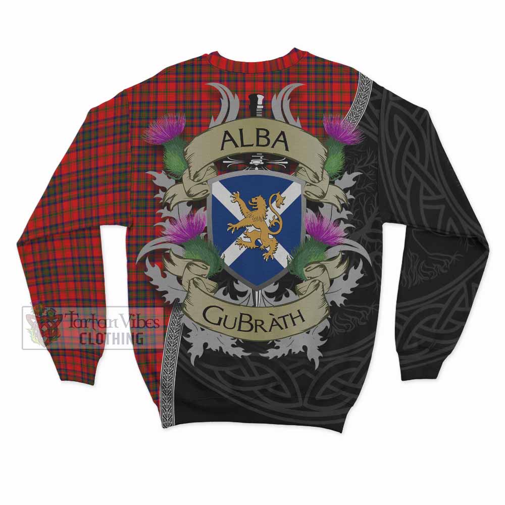 Tartan Vibes Clothing Matheson Tartan Family Crest Sweatshirt Lion Rampant Royal Thistle Shield Celtic Inspired