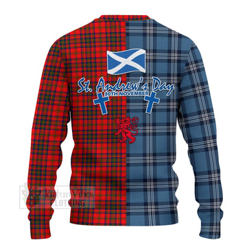 Tartan Vibes Clothing Matheson Tartan Knitted Sweater Happy St. Andrew's Day Half Tartan Style