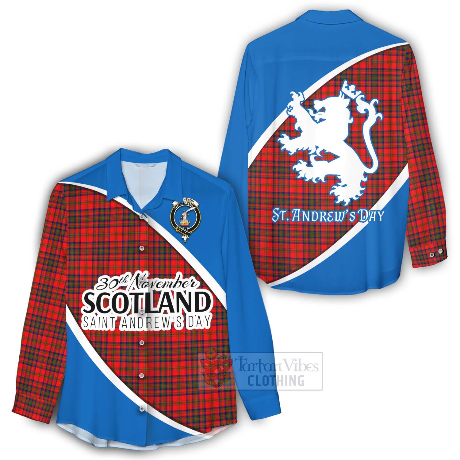 Tartan Vibes Clothing Matheson Family Crest Tartan Women's Casual Shirt Celebrate Saint Andrew's Day in Style