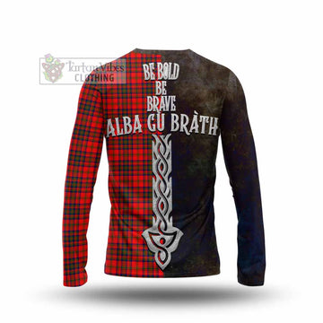 Matheson Tartan Family Crest Long Sleeve T-Shirt Alba Gu Brath Be Brave Lion Ancient Style