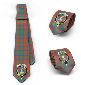 Matheson Ancient Tartan Classic Necktie with Family Crest