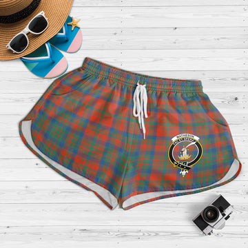 Matheson Ancient Tartan Womens Shorts with Family Crest