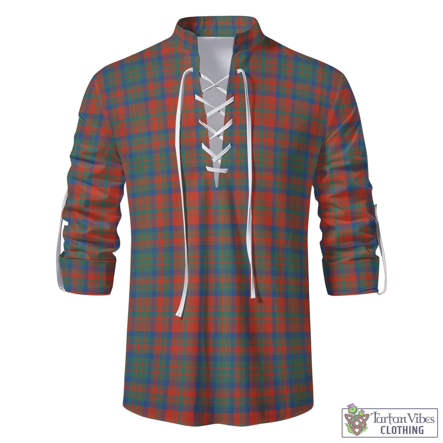 Tartan Vibes Clothing Matheson Ancient Tartan Men's Scottish Traditional Jacobite Ghillie Kilt Shirt