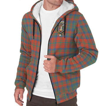 Matheson Ancient Tartan Sherpa Hoodie with Family Crest