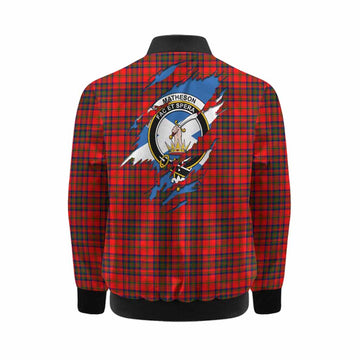 Matheson Clan Crest In Me Tartan Kid Bomber Jacket Scotland Flag Style