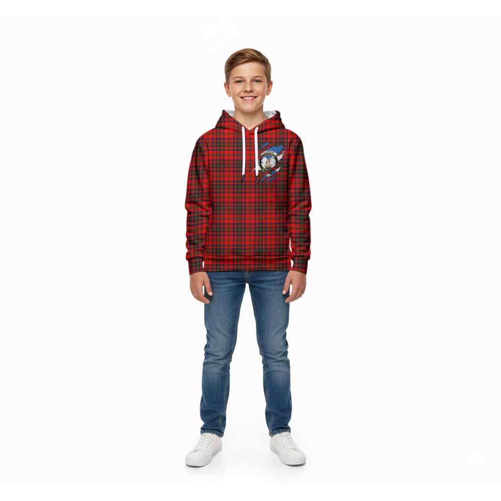 Matheson Clan Crest In Me Tartan Kid Hoodie Scotland Flag Style
