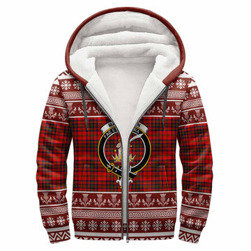Matheson Clan Tartan Christmas Fleece Hoodie with Family Crest