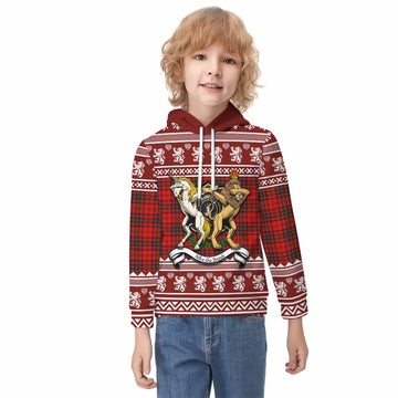 Matheson Clan Tartan Crest Christmas Kid Hoodie Coat of Arms Funny Style - Tartan Vibes Clothing