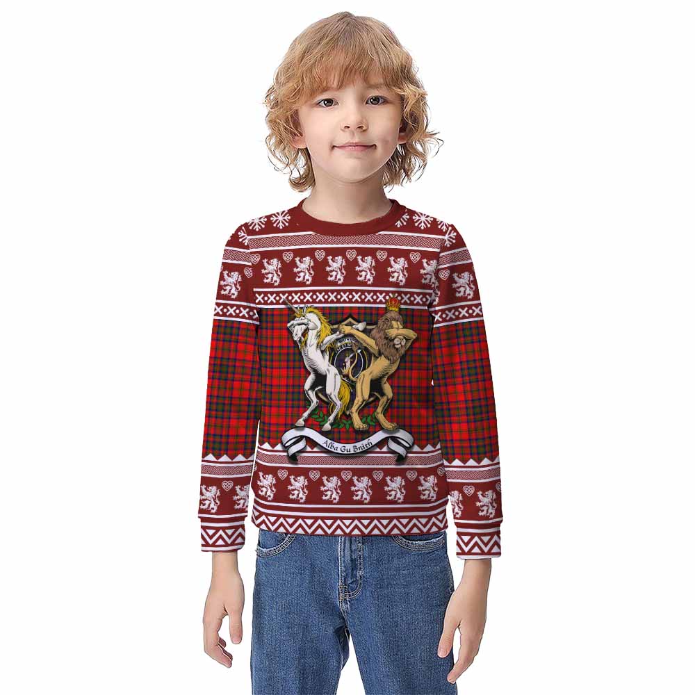 Matheson Clan Tartan Crest Christmas Kid Ugly Sweatshirt Coat of Arms Funny Style - Tartan Vibes Clothing