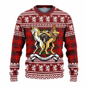 Matheson Clan Tartan Crest Christmas Ugly Sweater Coat of Arms Funny Style