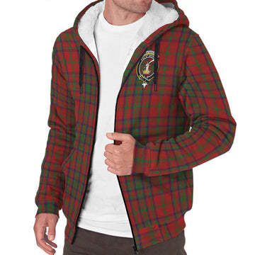 Matheson Dress Tartan Sherpa Hoodie with Family Crest