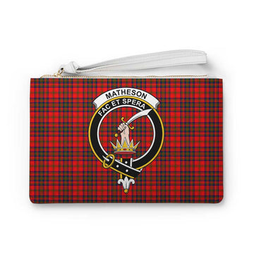 Matheson Family Crest Tartan Clutch Bag