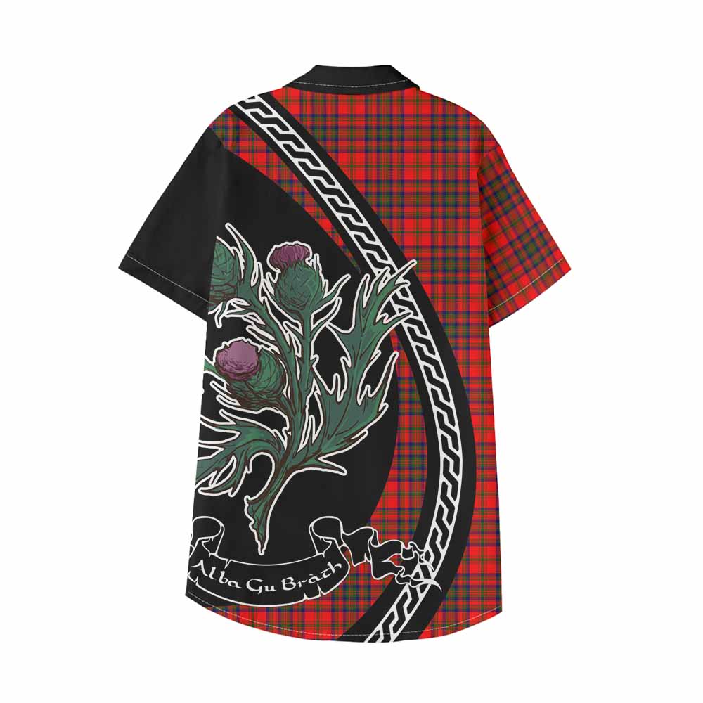 Matheson Family Crest Tartan Kid Hawaiian Shirt Alba Thistle Inspired - Tartan Vibes Clothing