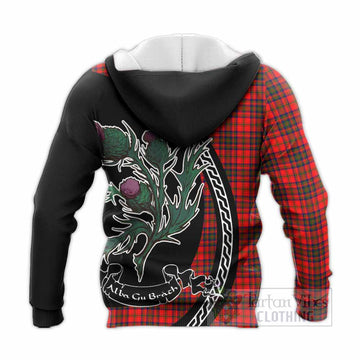 Matheson Family Crest Tartan Knitted Hoodie Alba Thistle Inspired