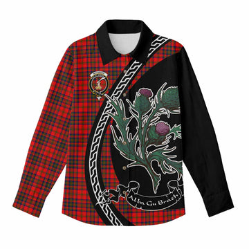 Matheson Family Crest Tartan Women Casual Shirt Alba Thistle Inspired