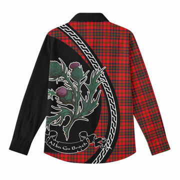 Matheson Family Crest Tartan Women Casual Shirt Alba Thistle Inspired