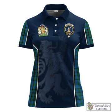 Matheson Hunting Tartan Women's Polo Shirt with Family Crest and Lion Rampant Vibes Sport Style