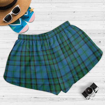 Matheson Hunting Tartan Womens Shorts with Family Crest